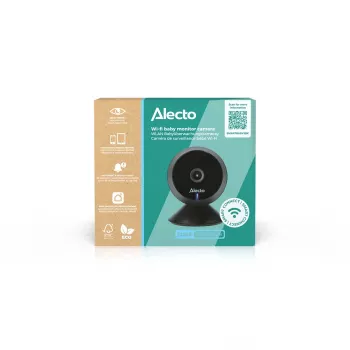 Babyphone vidéo numérique Alecto SMARTBABY5BK, 2,4 GHz FHSS, écran LCD couleur 2,4 inch, vision nocturne, interphone, capteur de température, berceuses, VOX, noir