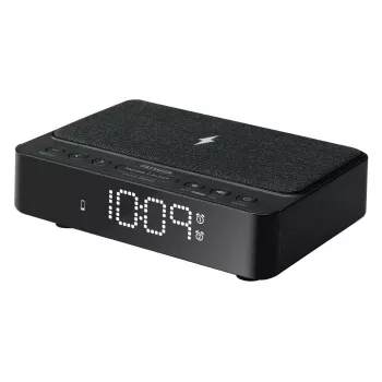 Réveil numérique AIWA CR-30/BK avec affichage LED, radio FM/PLL, noir