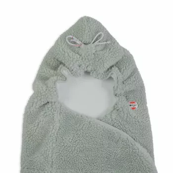 Lodger WPT 109 Wrapper Teddy Silk Touch couverture d'emmaillotage bébé, crème