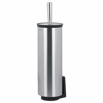 Brabantia ReNew brosse WC et support, acier mat, fixable au mur ou autoportant, tête de brosse remplaçable