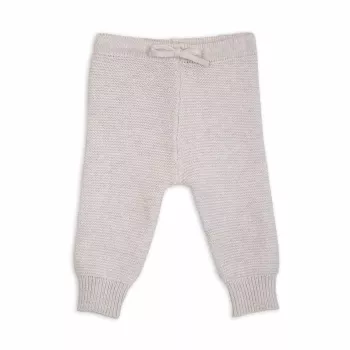 Pantalon bébé en laine mérinos tricotée Lodger Jooger, Birch, taille 62