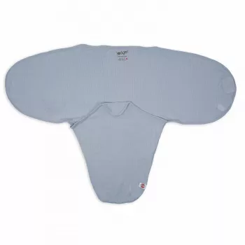 Lange d'emmaillotage bébé en coton uni Lodger Bundler, Blue Fogg