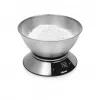 Balance de cuisine numérique Tristar KW-2453 avec bol en acier inoxydable, capacité 5 kg, précision 1 g, écran LCD, fonction tare, argent