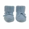 Lodger Slipper Merino Wool Baby Slippers, Blue Fogg, 6-12 Months