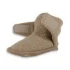 Lodger Teddy Baby Slippers, Beige, 12-18 Months, Anti-Slip Sole, Soft Fleece