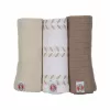 Lodger Swadler Solid Matcha emmaillotage en coton, Birch, 70x70 cm, lot de 3