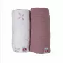 Lodger Swadler Solid Matcha Langes en coton, Powder Rose, 110x110 cm, lot de 2