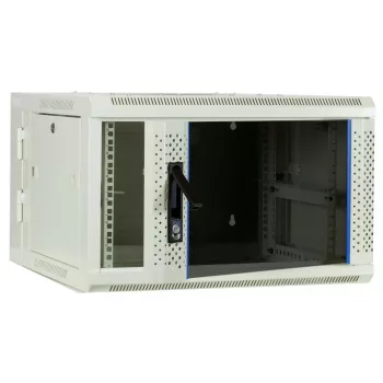 DSIT armoire serveur murale 6U avec porte vitrée, blanche, 600x600x368 mm DS6606W-DOUBLE
