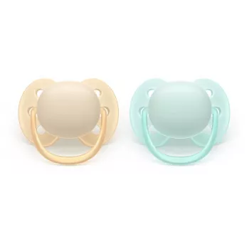 Sucette Philips Avent Ultra Soft Neutral, 0-6 mois, lot de 2