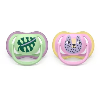 Sucette Philips Avent Ultra Air 6-18 mois, lot de 2, fille