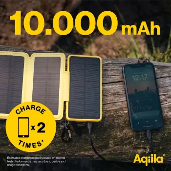 Batterie solaire Powerbird BS10 Aqiila 10000 mAh noir et orange