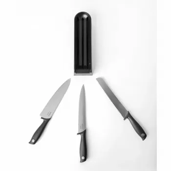 Ensemble bloc couteaux Brabantia Tasty+ pour tiroir, gris foncé, 3 couteaux
