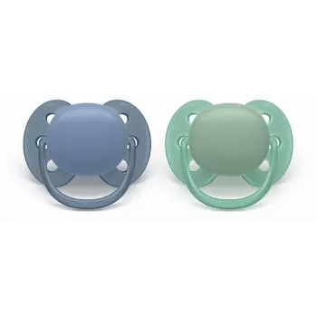 Sucette Philips Avent Ultra Soft 6-18 mois, lot de 2, garçon