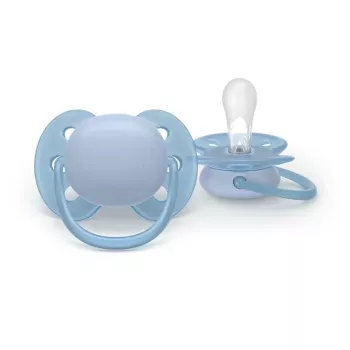 Sucette Philips Avent Ultra Soft 0-6 mois, neutre, lot de 2