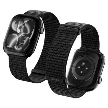 Bracelet Spigen WBF01 pour Apple Watch 8/9/10/11/SE/Ultra (44/45/46/49 mm), noir