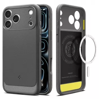 Coque MagSafe Spigen Rugged Armor Mag pour iPhone 17 Pro / 18 Pro – grise