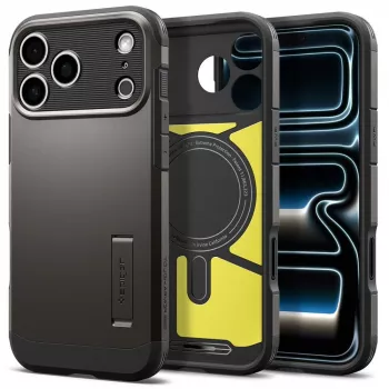 Coque MagSafe Spigen Tough Armor T pour iPhone 17 Pro / 18 Pro – Gunmetal