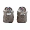 Chaussons bébé Lodger Buffalo en polaire avec semelle antidérapante, marron, 6-12 mois