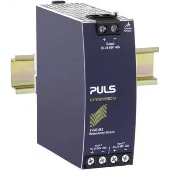 PULS YR40.482 DIN Rail Redundancy Module, 24-48 VDC, 40 A, 2 Inputs, 1 Output