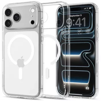 Coque SPIGEN Ultra Hybrid MagSafe pour iPhone 17 Pro Max / 18 Pro Max - Transparente/Blanche