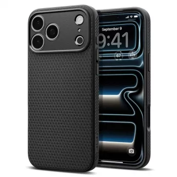 Coque Spigen Liquid Air pour iPhone 18 Pro Max / 17 Pro Max - Noir mat