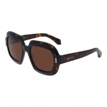 Lunettes de soleil femme Ferragamo SF2068SE-242 cat eye, havane/brun dégradé, 54 mm
