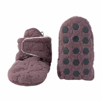 Lodger Slipper Folklore Fleece Baby Slippers, Mauve, 6-12 Months