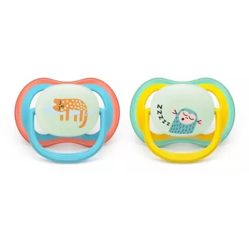 Sucette Ultra Air Night Philips Avent 18 m+ neutre, lot de 2