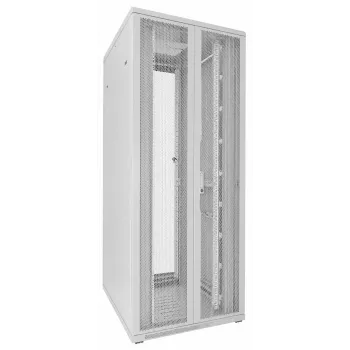 Armoire serveur DSIT 42U 19 pouces, doubles portes perforées avant et arrière, blanche, 800x1000x2000 mm (DS8042DD-W)