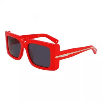 Lunettes de soleil cat eye femme Ferragamo SF2032S-600, monture rouge, verres dégradé gris, 55/19/140 mm