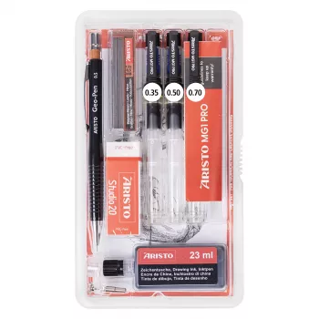 Ensemble de stylos techniques ARISTO mg1 pro Studio noir (AR64150)