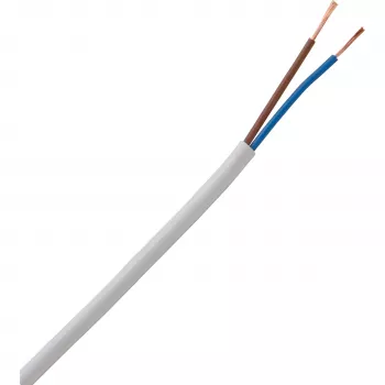 Câble souple PVC blanc HEINRICH KOPP H03VV-F 2 x 0,75 mm² 10 m 151510843