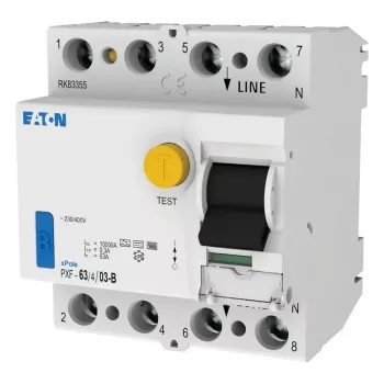 Disjoncteur différentiel EATON PXF-63/4/03-B, 63A, 4 pôles, 300mA, type B 300303