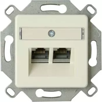 Module de prise réseau RJ45 blindé HEINRICH KOPP Cat.6a, aluminium, 1 port, LSA 920100004