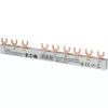 Peigne de distribution triphasé à fourches Eaton 10mm² 6 modules 63A EVG3PHAS/N/6MODUL/LS 303366