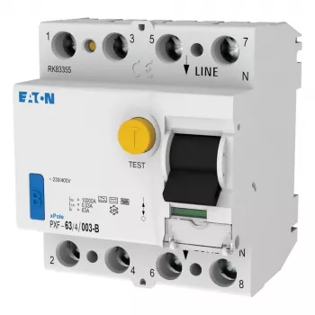 Disjoncteur différentiel Eaton PXF-63/4/003-B, 63 A, 4 pôles, 30 mA, type B 300302