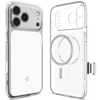 Coque MagSafe Spigen Ultra Hybrid T Mag pour iPhone 18 Pro Max / 17 Pro Max - blanc brillant