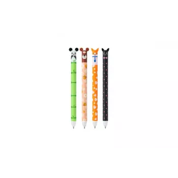 Stylo gel JOLLY motifs animaux 0,5 mm bleu, 4 pièces (7005-0005)