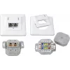 Wirewin DD-TRIO-K5E UP2 WS prise de données encastrée Cat5e blindée, 2x RJ45, LSA, blanc pur