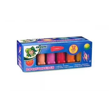 JOLLY Rocket crayons de cire couleurs assorties, 12 pièces (5956-0001)