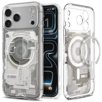 Coque MagSafe SPIGEN Ultra Hybrid pour iPhone 17 Pro / 18 Pro Zero One Natural Titanium