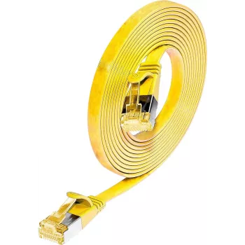Câble patch Cat6a U/FTP Wirewin SLIM PKW-STP-SLIM-K6A 0.1 GE, 0,1 m, jaune