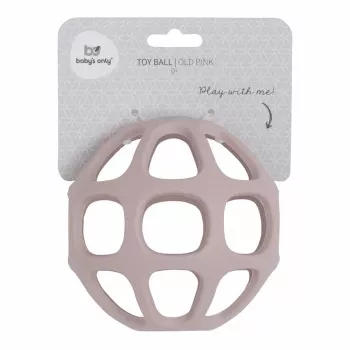 Balle de dentition en silicone BABY'S ONLY, 0+ mois, vieux rose