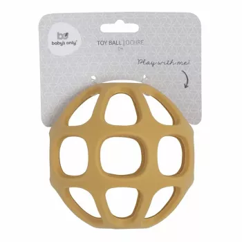 Balle de dentition en silicone BABY'S ONLY BO-860.862.017.50, 0+, ocre