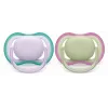 Sucette Philips Avent Ultra Air 0-6 mois, lot de 2, fille rose/violet, SCF085/24