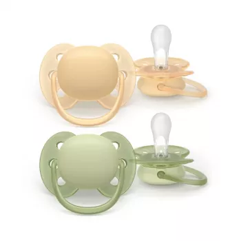 Sucette Philips Avent Ultra Soft 6-18 mois, lot de 2, garçon
