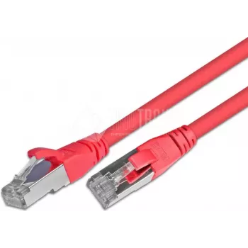Câble de brassage réseau Wirewin Cat5e F/UTP, RJ45, rouge, 0,25 m PKW-STP-K5E 0.25 RT