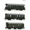 Roco 6200131 H0 DR Branch Line Train Set 2: 2x 2nd Class Passenger Coach Bip and 1x 2nd Class Compartment Coach B3