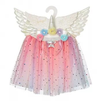 Souza! Celestia Costume Set - Skirt, Headband & Wings for Girls 5-7 Years