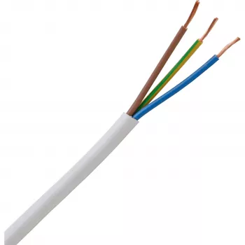 Câble flexible blanc résistant à l'huile en PVC HEINRICH KOPP H05VV5-F 3G1,5 mm² 10 m 151810842